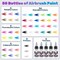 LET'S RESIN PAINT Airbrush Paint Set,42 colors with 3 Primers & 5 thinners,Water-Based Opaque & Neon & Iridescent Acrylic Paints Ready to Spray for Metal,Wood,Canvas